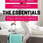Free printable hospital bag checklist for labor & delivery.