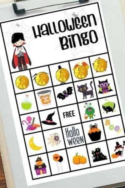 Halloween Bingo Card. Free Printable Game for Kids.