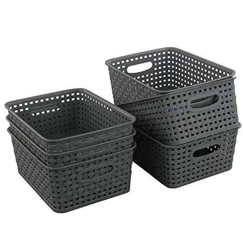 Plastic Storage Basket, Pack of 6