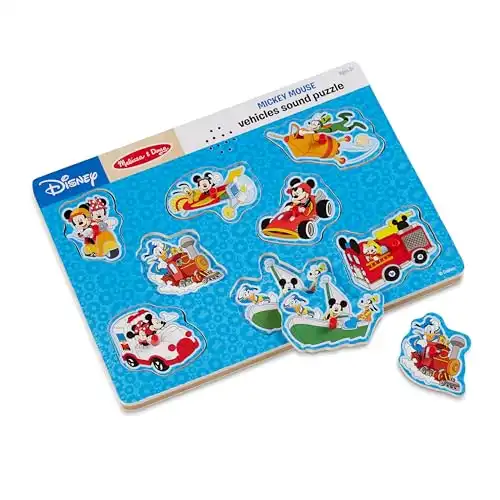 Melissa & Doug Disney Mickey Mouse and Friends Vehicles Sound Puzzle