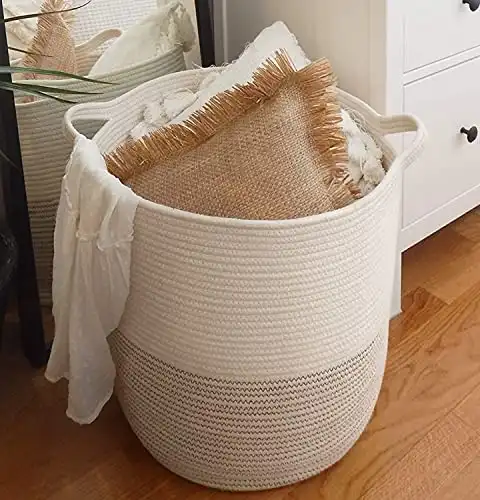 Large Cotton Rope Woven Storage Basket