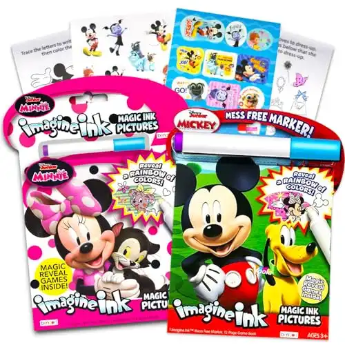 Disney Minnie and Mickey Mouse Imagine Ink Book Bundle