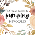 Do not disturb Pumping in Progress Sign