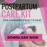 Postpartum care kit essentials