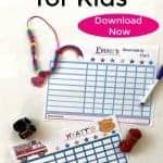 Free printable chore charts for kids