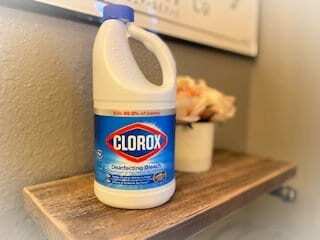 Clorox Bleach which is a great product to use to clean your washing machine. 