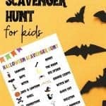 printable Halloween scavenger hunt for kids