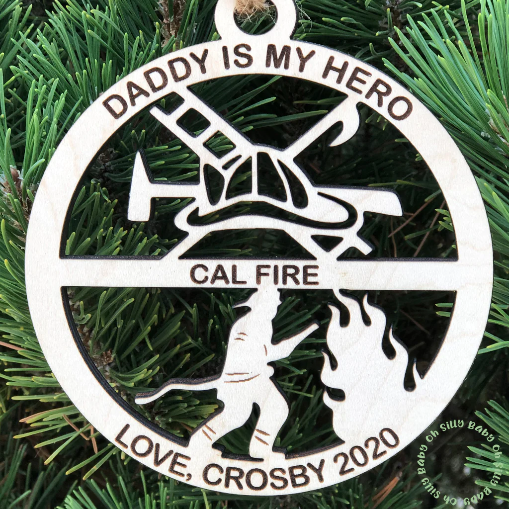 Firefighter Personalized Christmas Ornament
