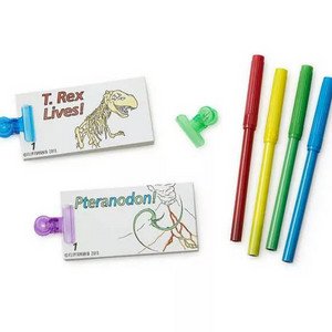 Dinosaur Flip Book kit with 4 markers.