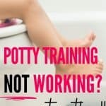 Pinterest image of child sitting on potty