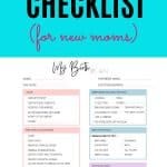 Birth Plan Checklist Template Printable Blog PIN