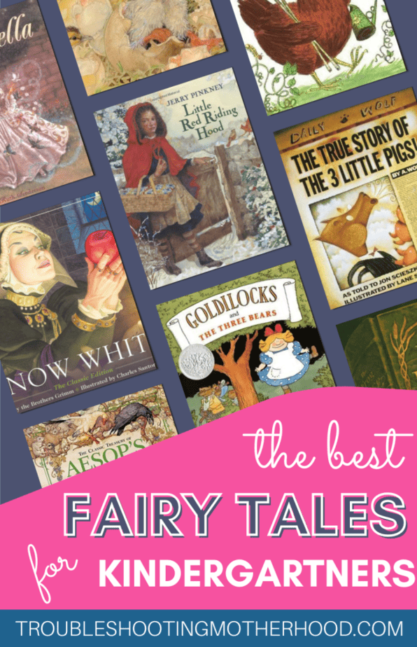 the best fairy tale books for kindergarten pin image.