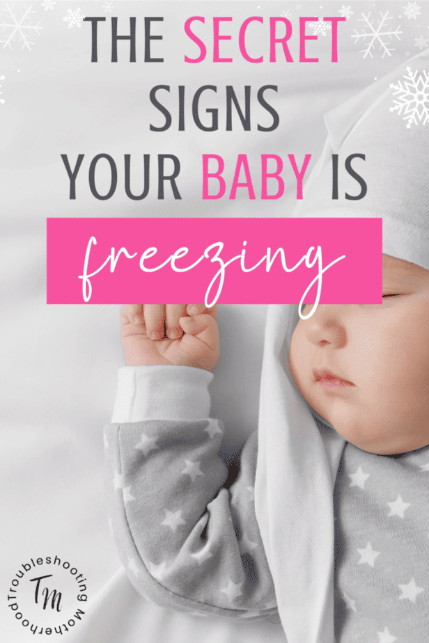 Signs to know your baby is cold. infant sleeping on back. 