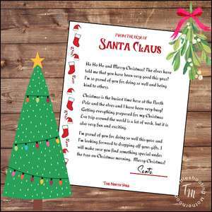 Letter from santa printable