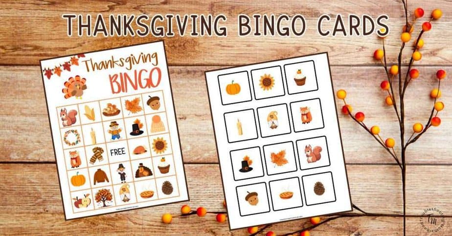 Thanksgiving Bingo Cards Image of PDF