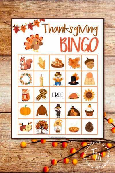 Thanksgiving Bingo Card PDF