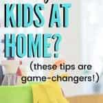 Image features a colorful cleaning supplies setup, emphasizing effective strategies for cleaning while managing the responsibilities of mom life, relevant to topics like SAHM Cleaning Tips and a Cleaning Schedule for stay-at-home moms.