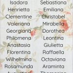 Rare long baby girl names shown on a neutral, timeless background with a refined aesthetic