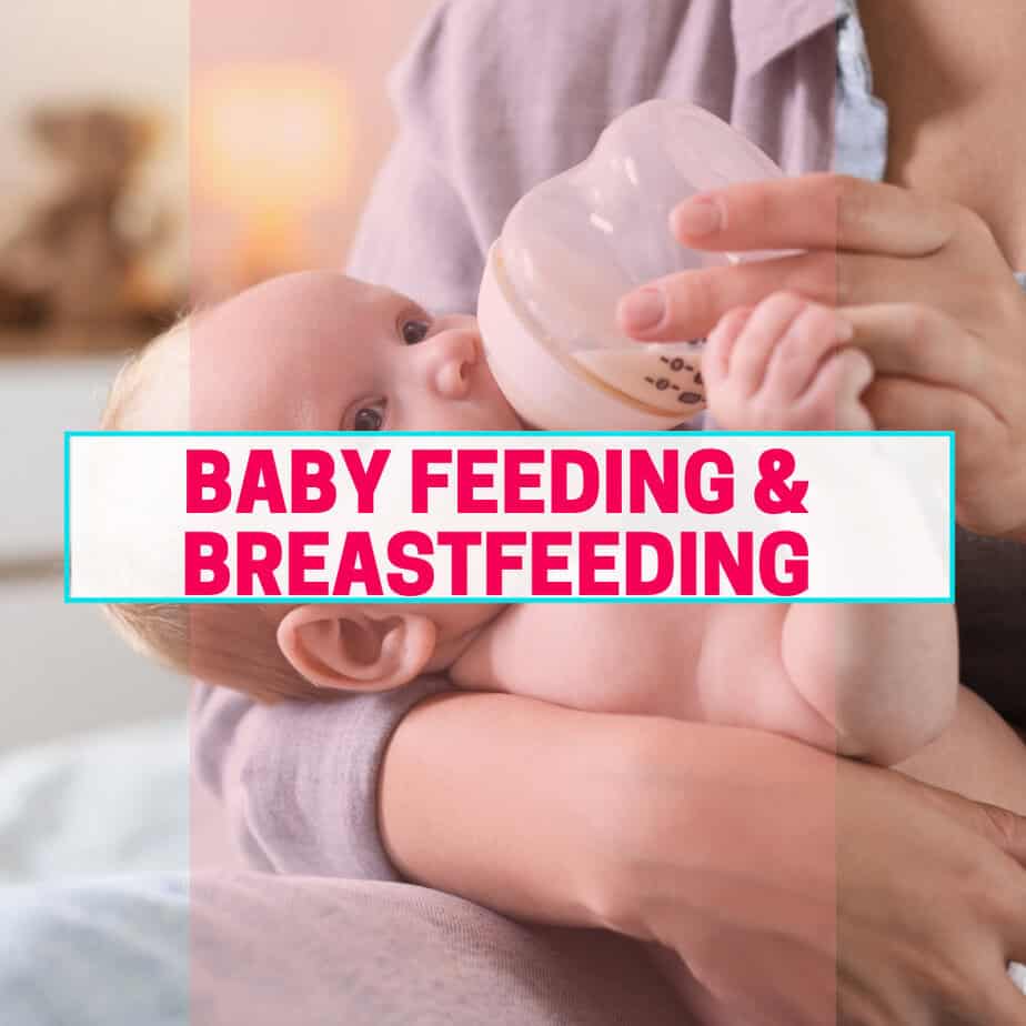 BABY FEEDING & BREASTFEEDING CATEGORY IMAGE. MOM FEEDING BABY BOTTLE.